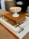 Scented Candle In Vintage Ice Cream Bowl