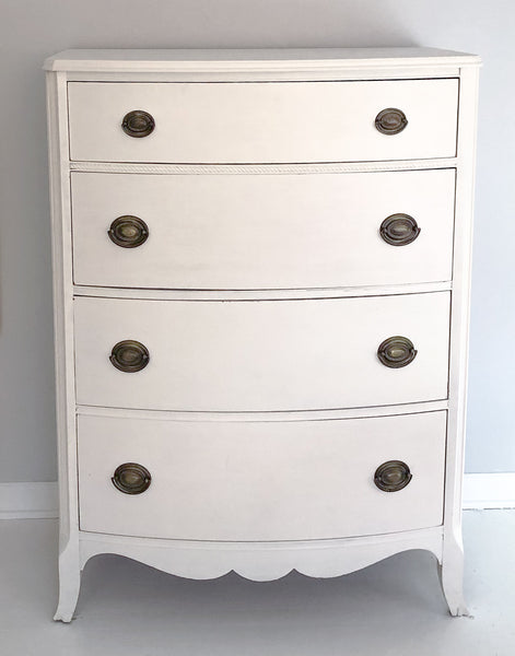 Vintage White Tall Dresser – Mayenne Maison